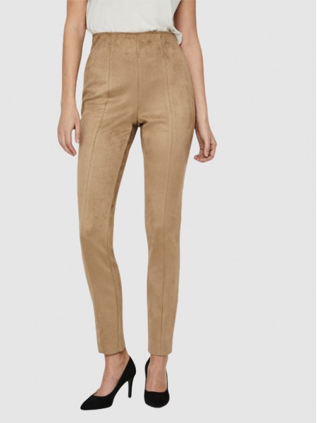 Pantalones Mujer Beige Vero Moda