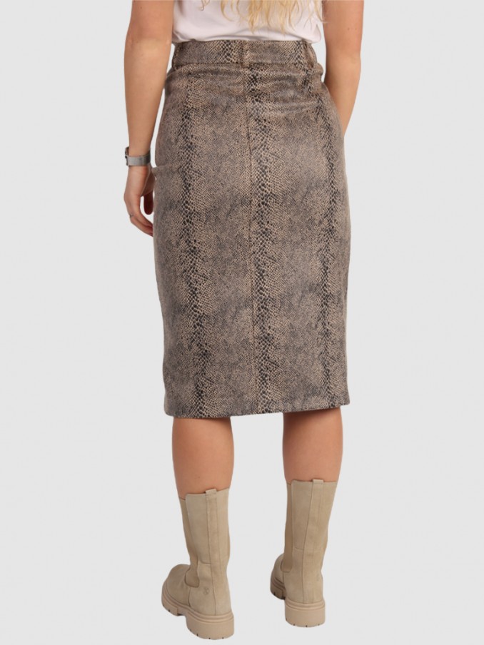 Falda Mujer Estampado Animal Vero Moda