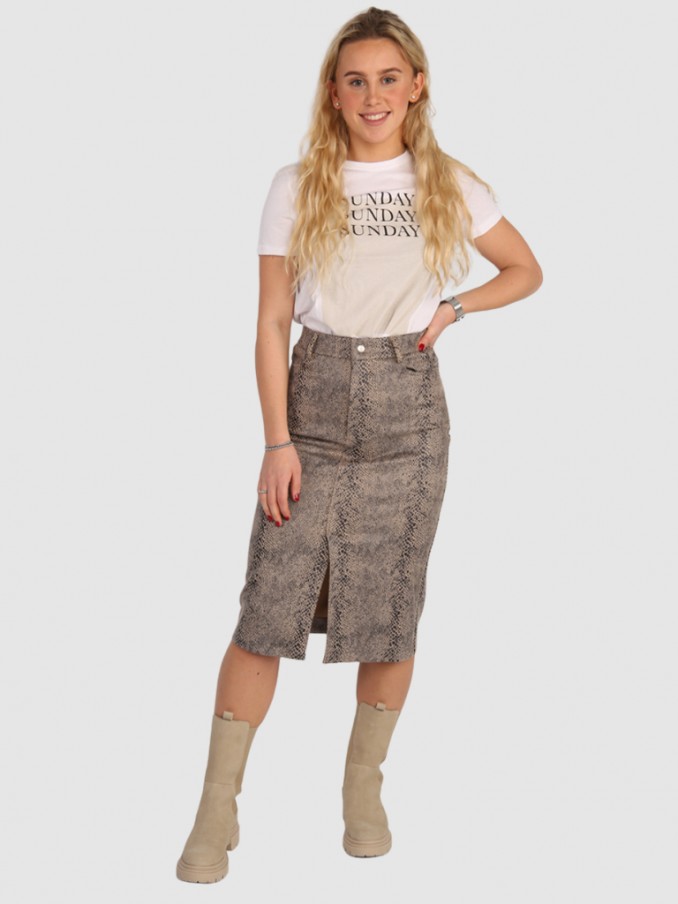 Falda Mujer Estampado Animal Vero Moda