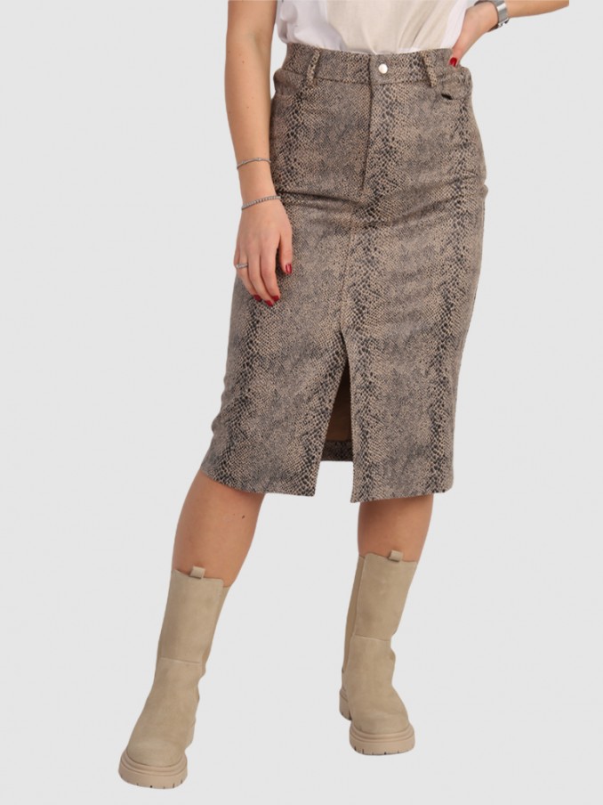Skirt Woman Animal Print Vero Moda