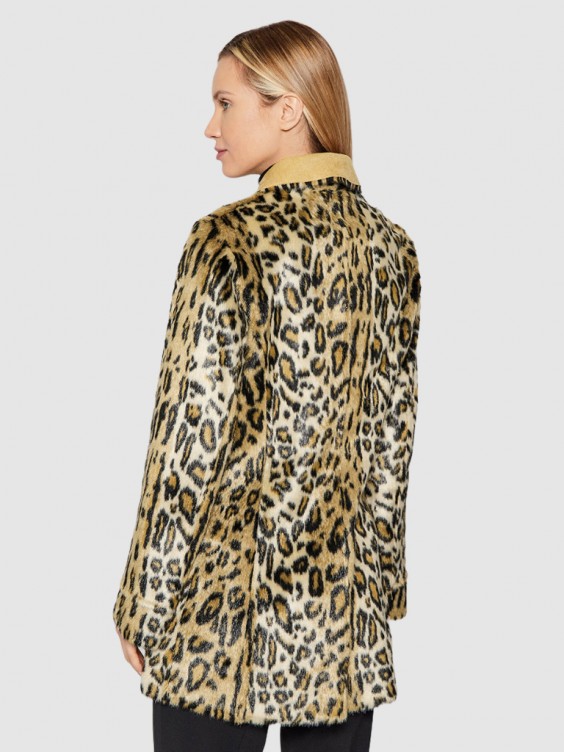 Guess animal print on sale coat