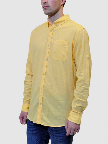 Camisa Hombre Amarillo Jack & Jones