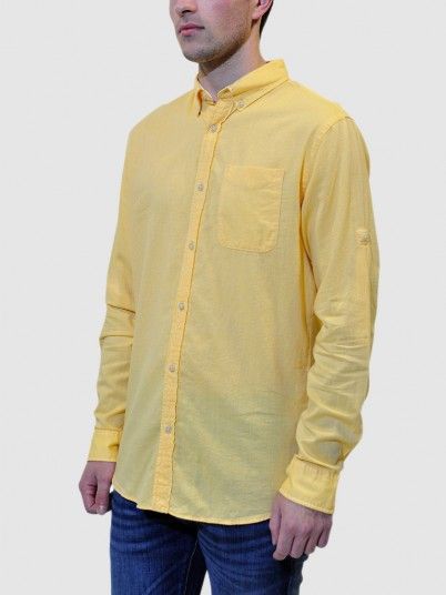 Camisa Hombre Amarillo Jack & Jones