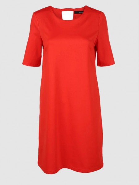 Vestido Mujer Rojo Vero Moda