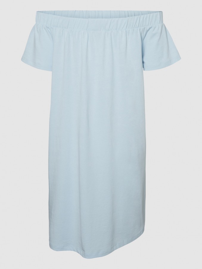 Vestido Mujer Azul Claro Vero Moda