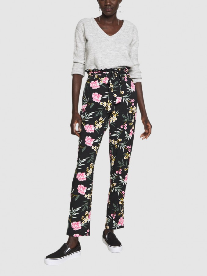 Pants Woman Floral Vero Moda