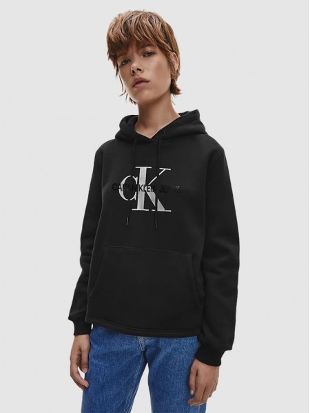 Sweatshirt Woman Black Calvin Klein