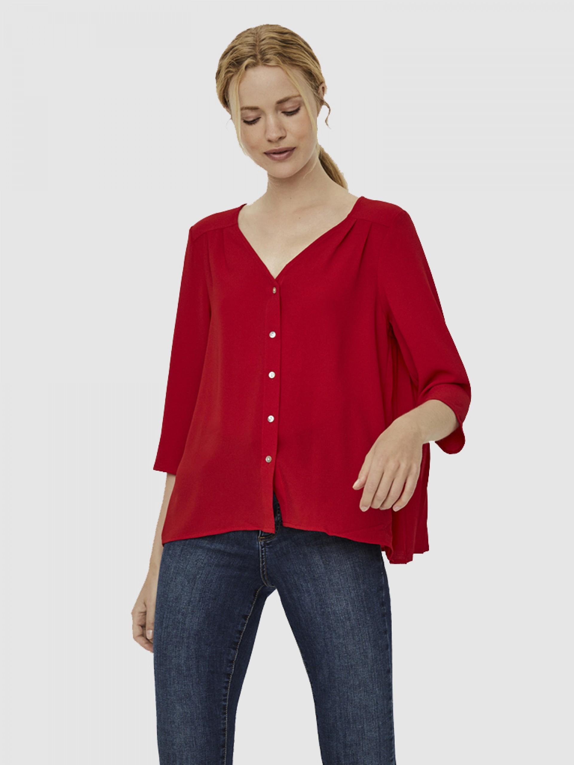 Camisa Mujer Rojo Vero Moda