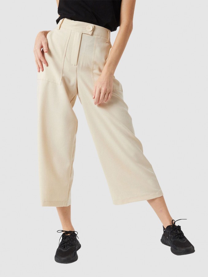 Pants Woman Beige Vero Moda