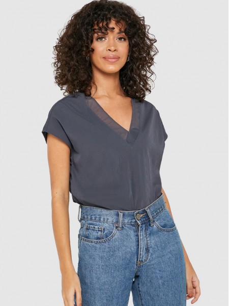 Blusa Mujer Gris Oscuro Vero Moda