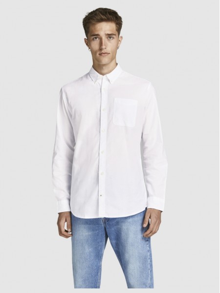 Camisa Hombre Blanco Jack & Jones