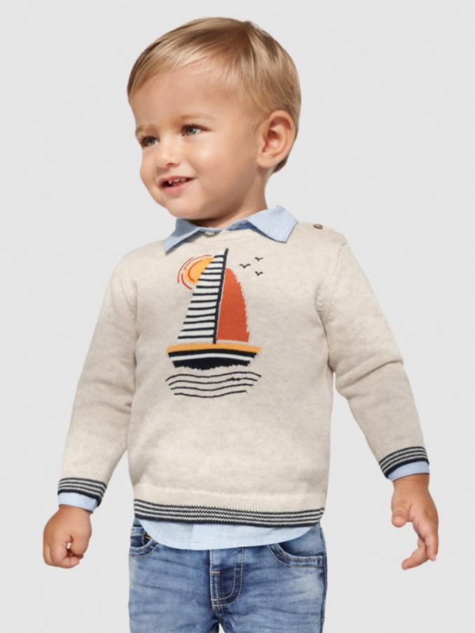 Knitwear Baby Boy Beige Mayoral
