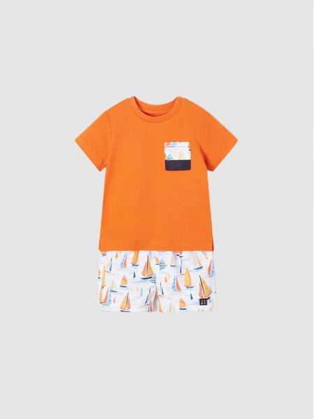 Conjunto Bebe Nio Naranja Mayoral