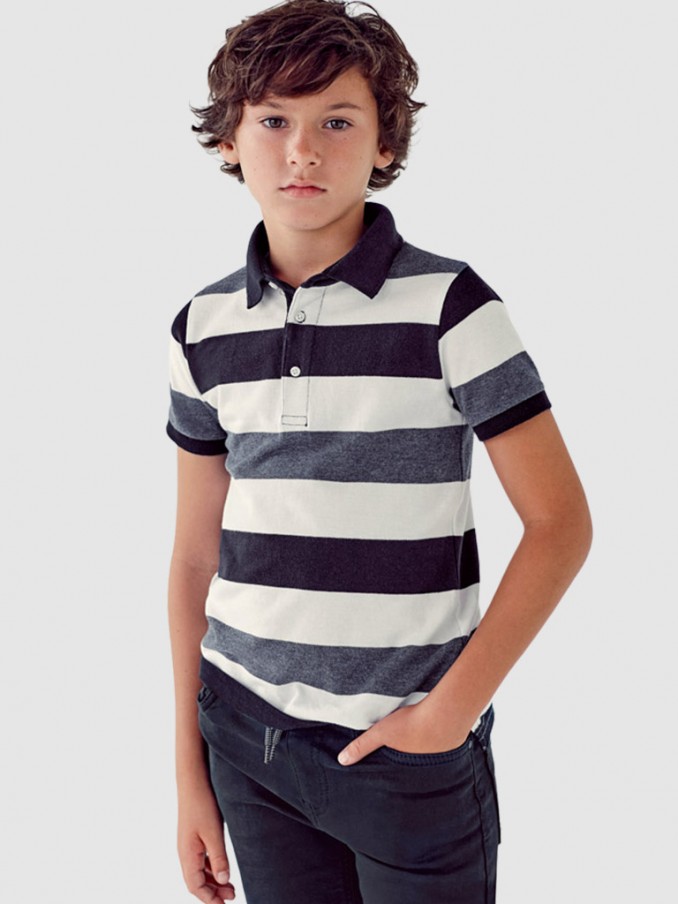 Polo Shirt Boy Blue Stripe Mayoral