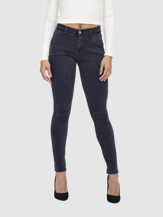 Pants Woman Navy Blue Only