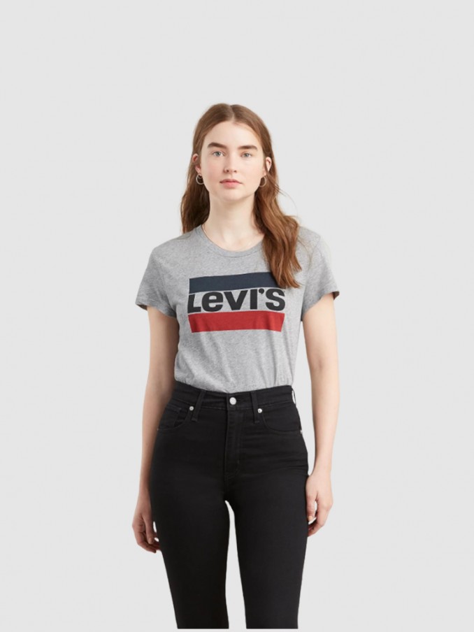 Camiseta Mujer Gris Levis