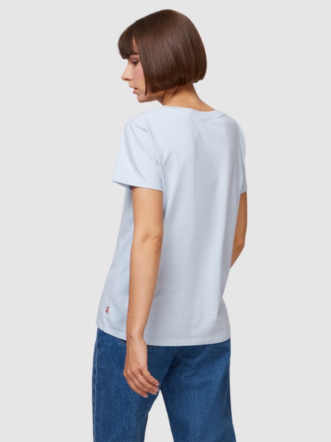 Camiseta Mujer Azul Claro Levis