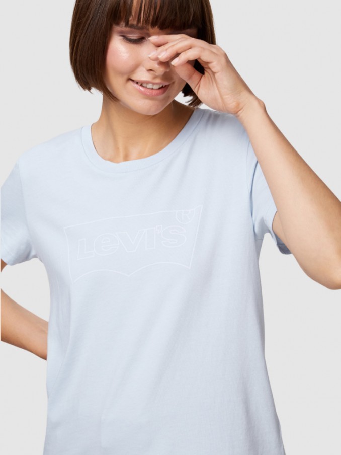 Camiseta Mujer Azul Claro Levis