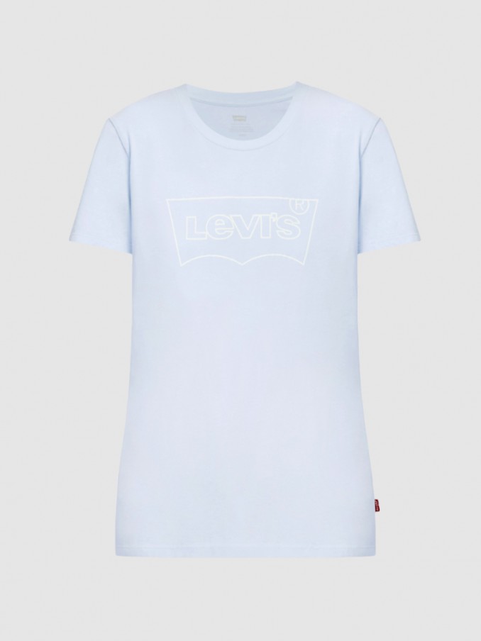 Camiseta Mujer Azul Claro Levis