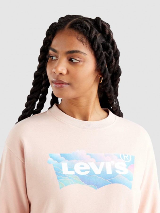 Sweatshirt Mujer Rosa Levis
