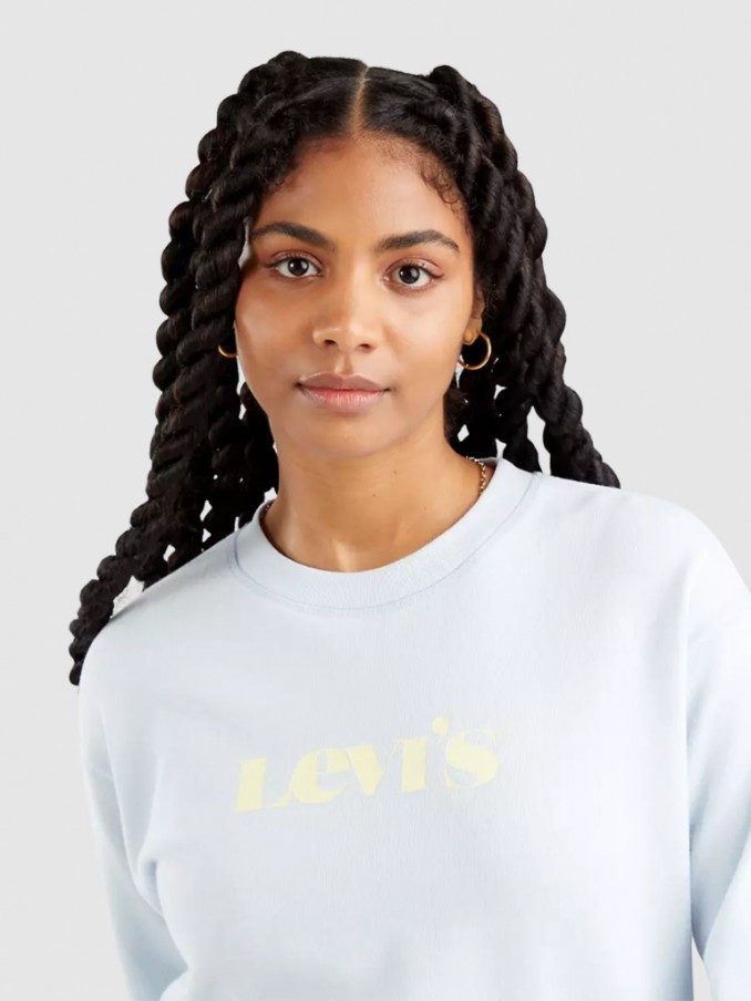Sweatshirt Mujer Azul Claro Levis