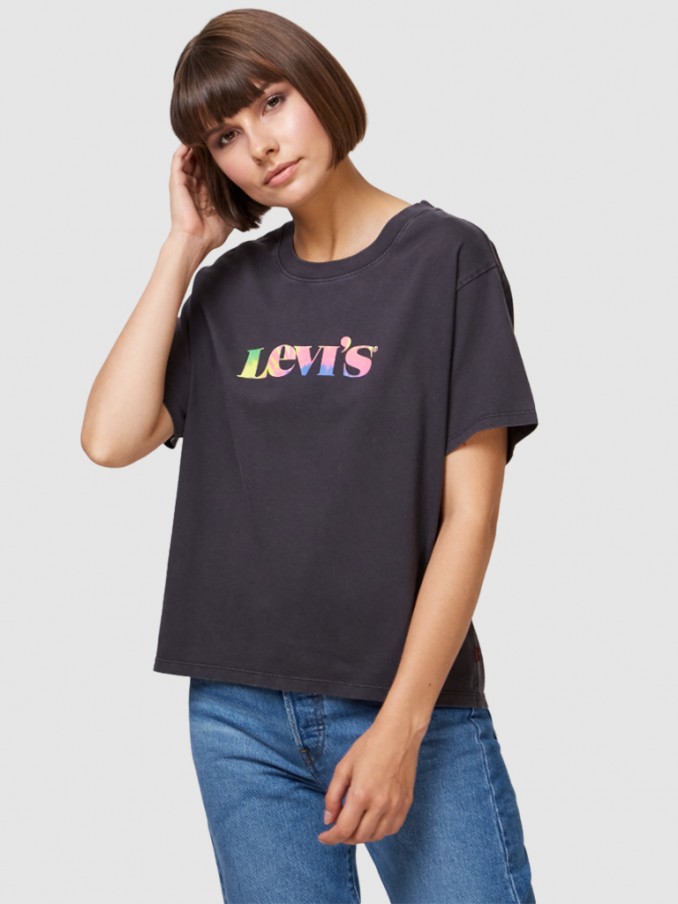 Camiseta Mujer Gris Oscuro Levis