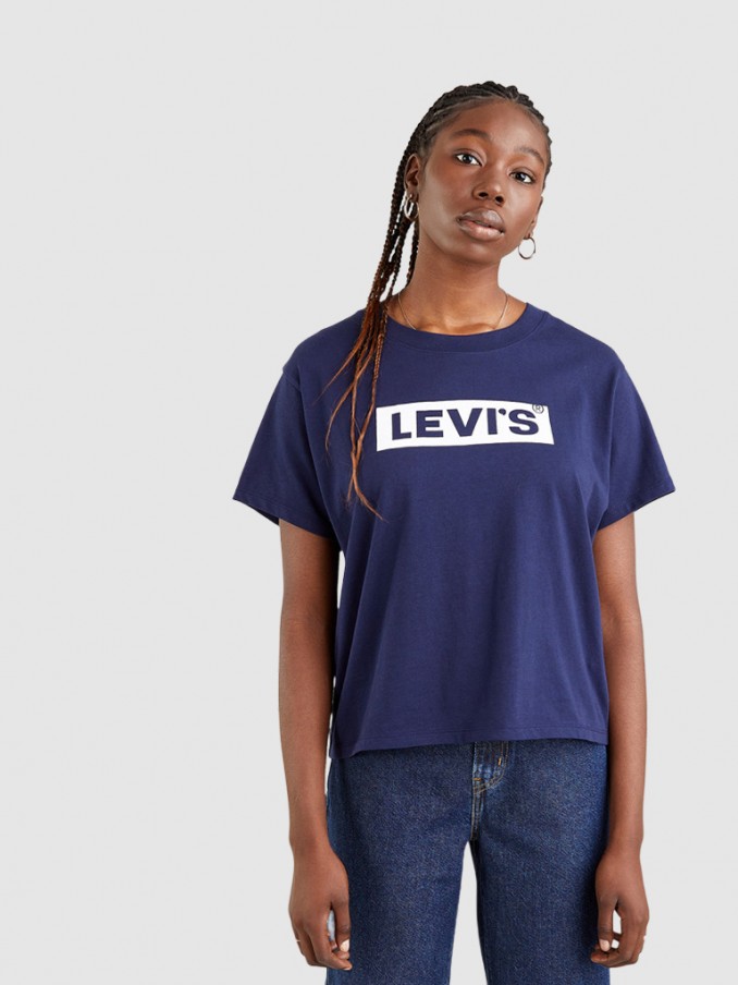 T-Shirt Woman Navy Blue Levis