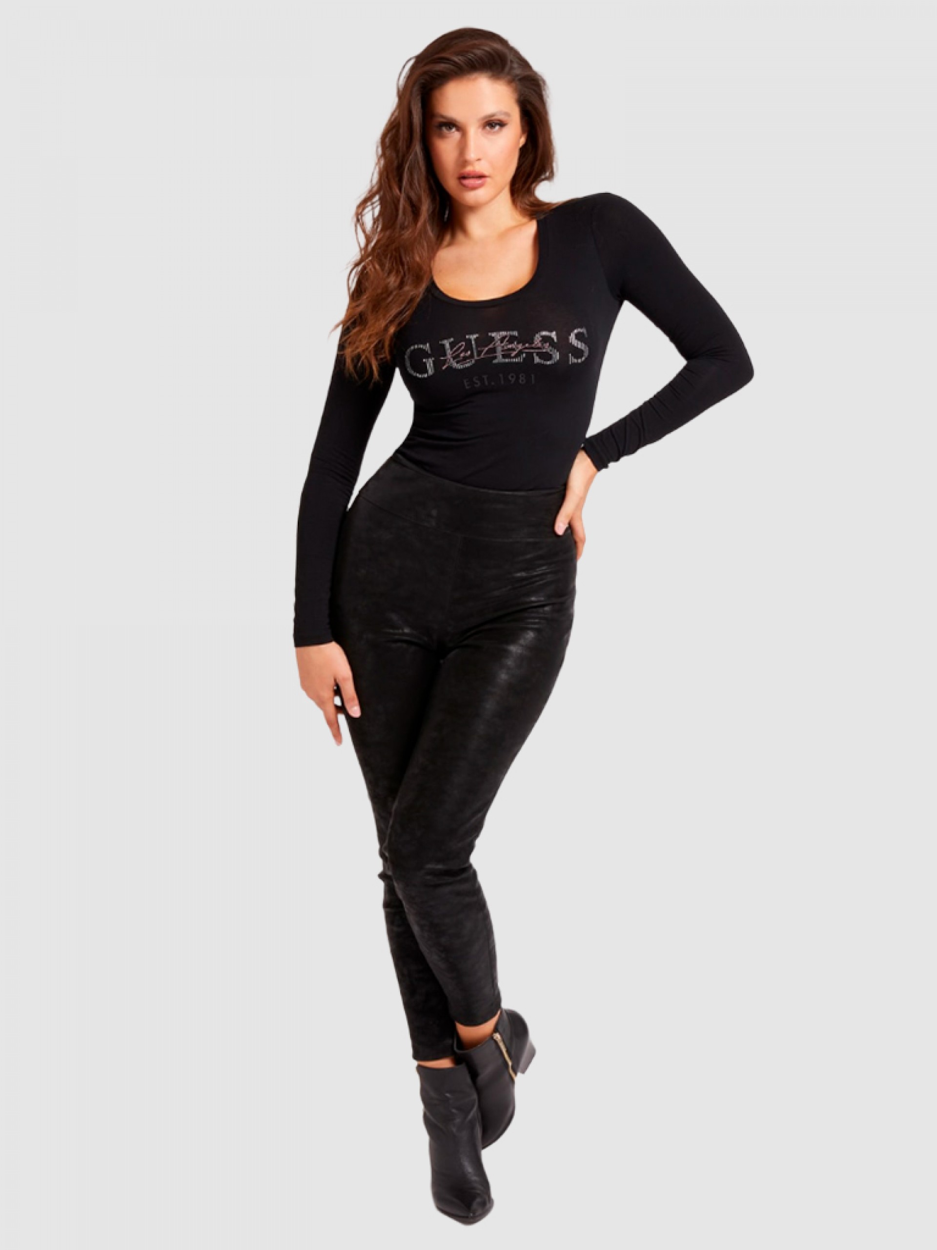 Sweatshirt Mujer Negro Guess