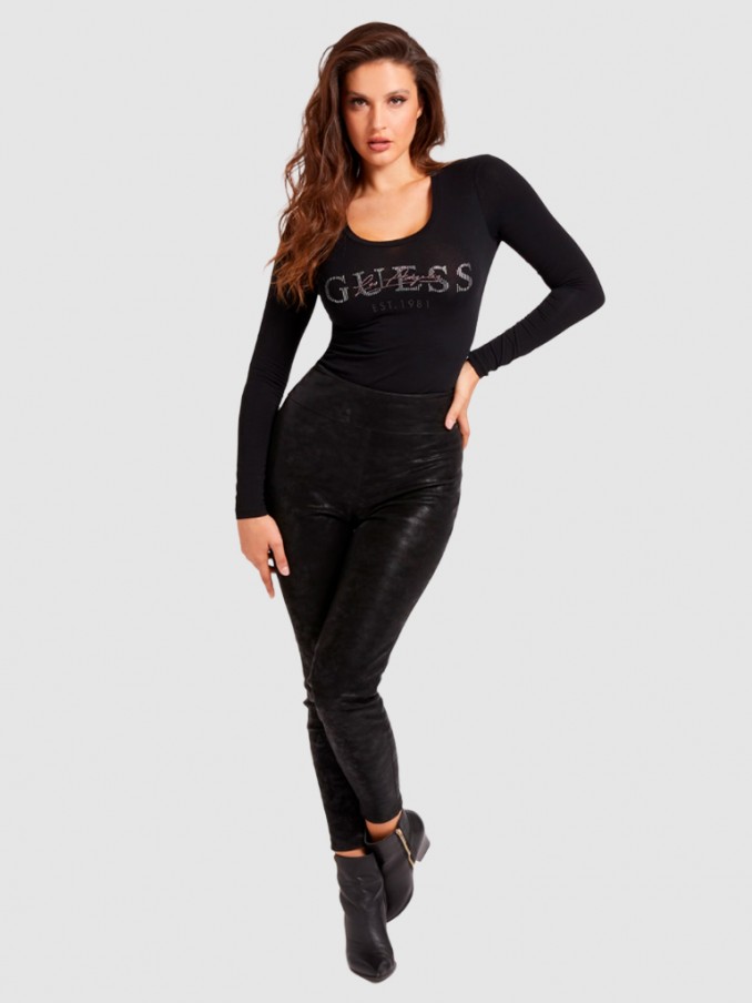 Sweatshirt Mujer Negro Guess
