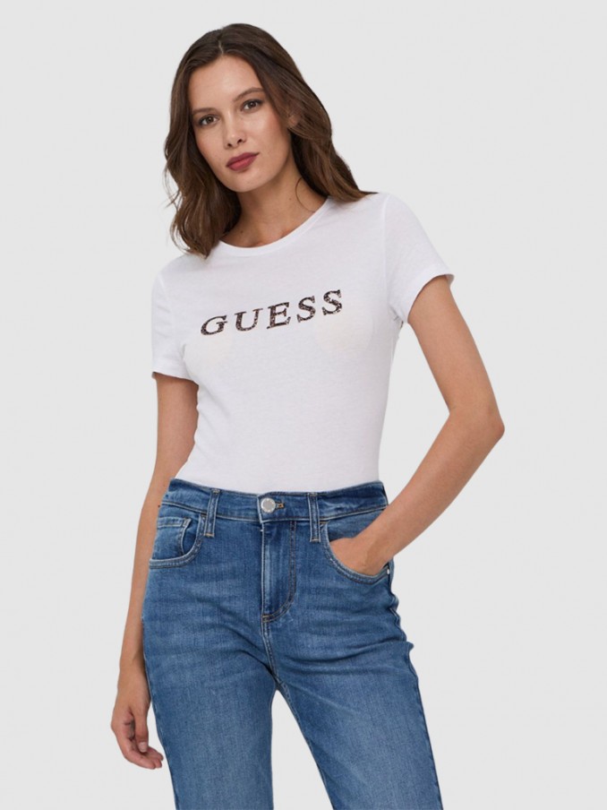 T-Shirt Woman White Guess