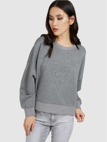 Sweatshirt Woman Dark Grey Guess