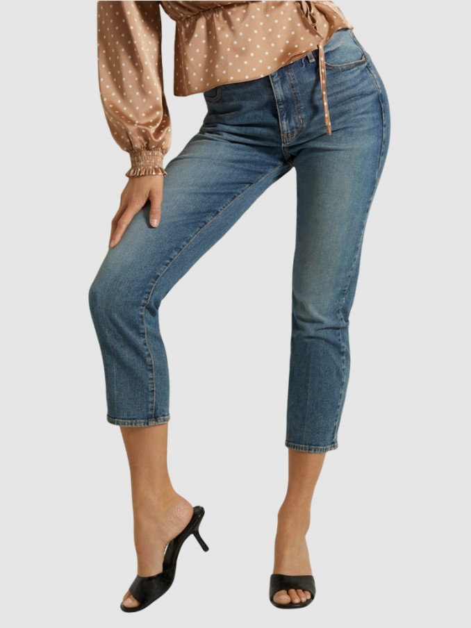 Jeans Mulher Cropped Slim Guess