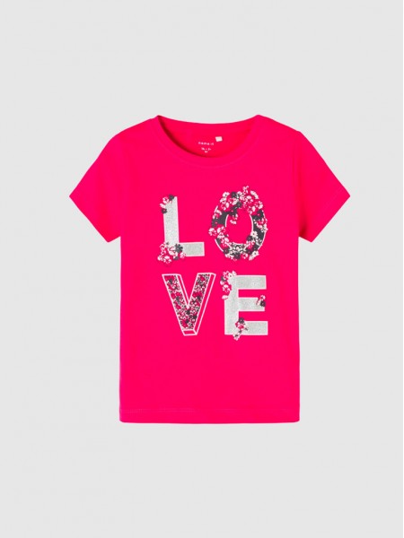 Camiseta Nia Rosa Fucsia Name It