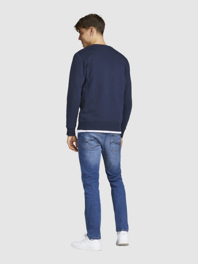 Sweatshirt Hombre Azul Marino Jack & Jones