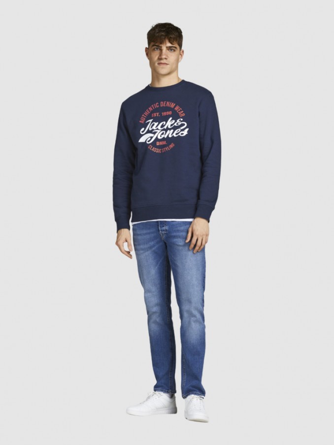 Sweatshirt Hombre Azul Marino Jack & Jones