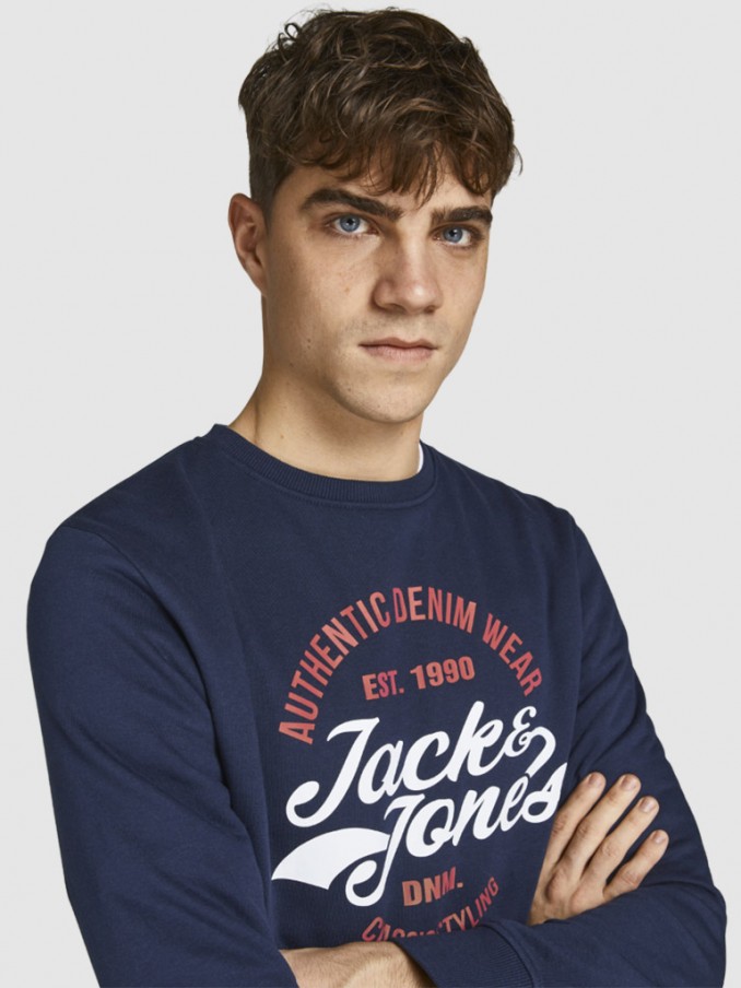 Sweatshirt Hombre Azul Marino Jack & Jones