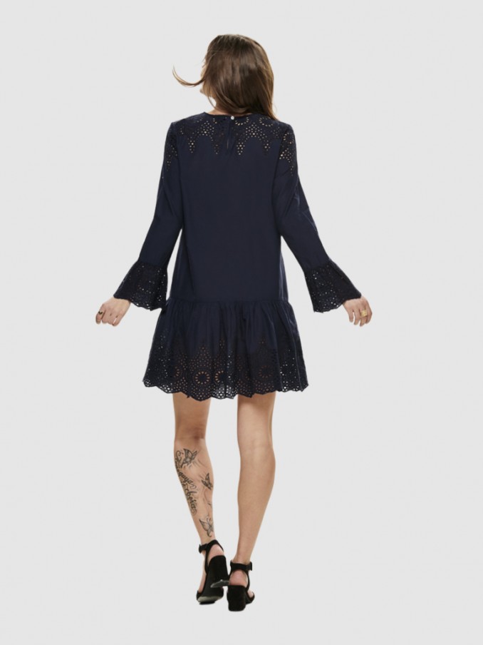 Dress Woman Navy Blue Only