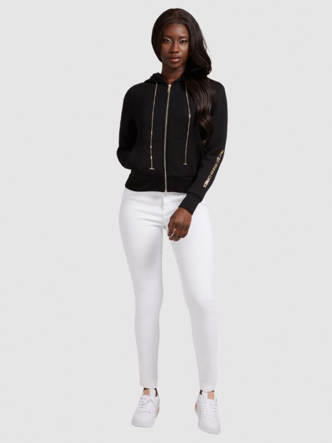 Jacket Woman Black Guess W2Rq06K7Uw2 W2RQ06K7UW2.2 Mellmak