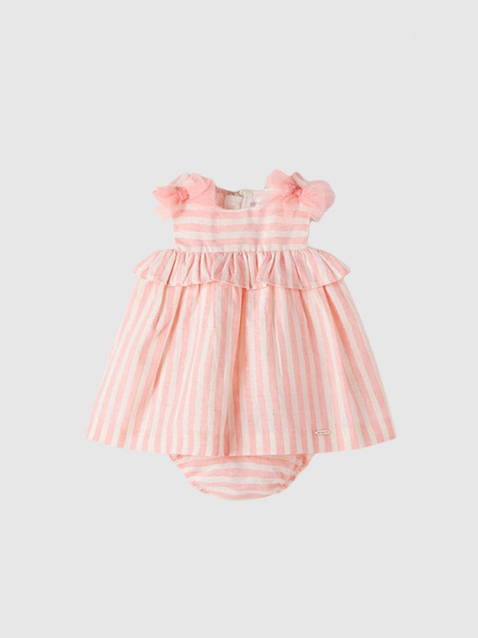 Conjunto Vestido Riscas Beb Menina Mayoral