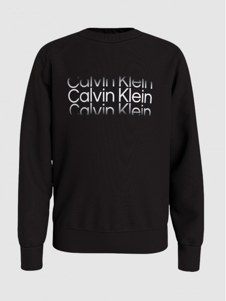 Sweatshirt Niño Negro Calvin Klein