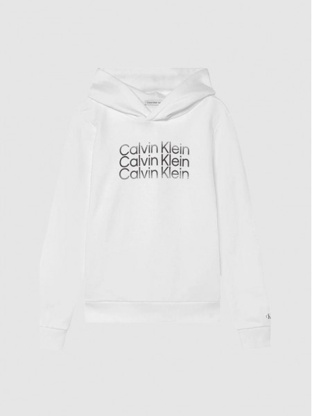 Sweatshirt Boy White Calvin Klein