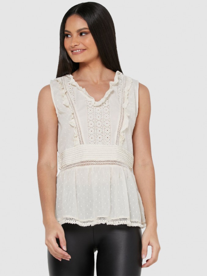 Blusa Mujer Crema Only