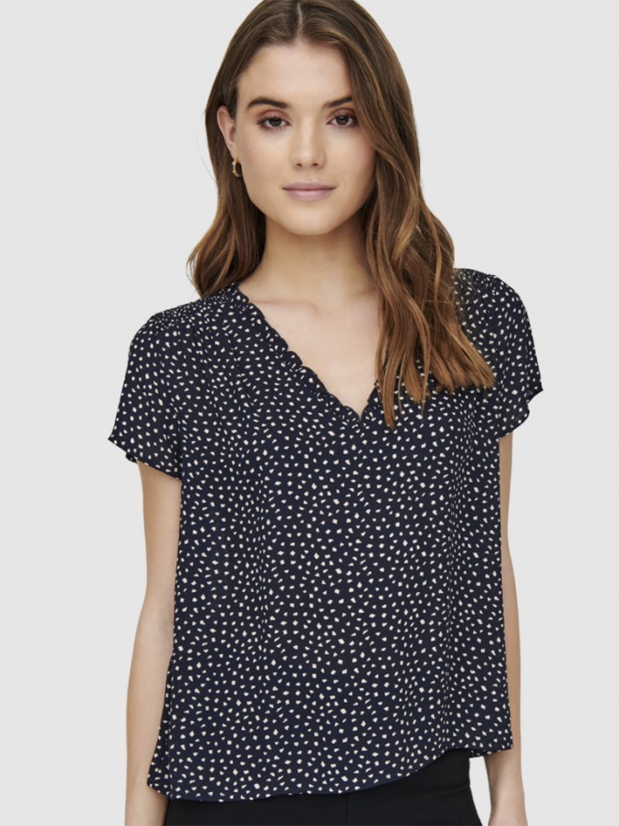 Blusa Mujer Azul Marino Only