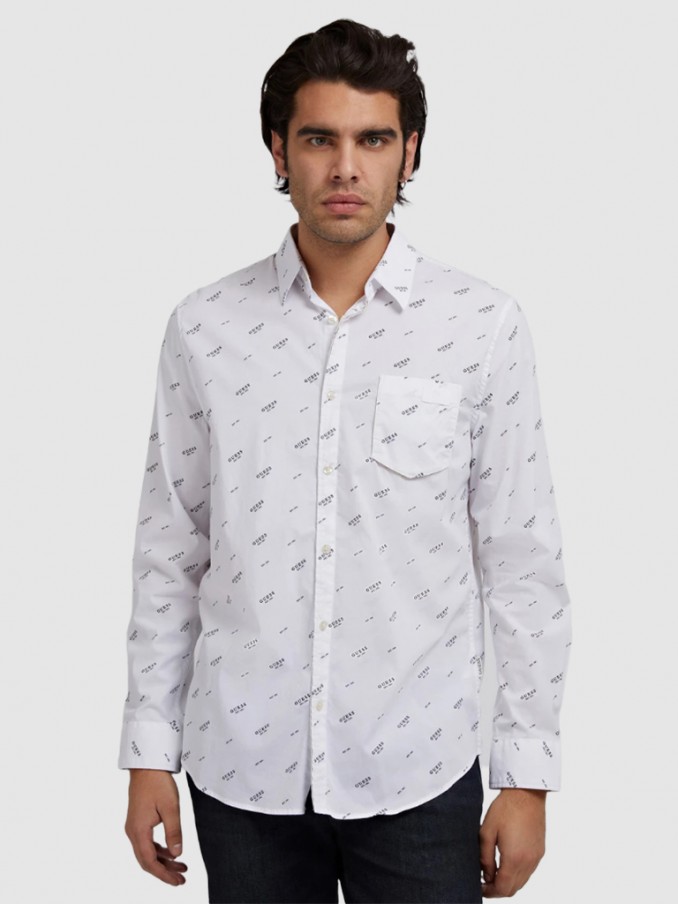 Shirt Man White Guess