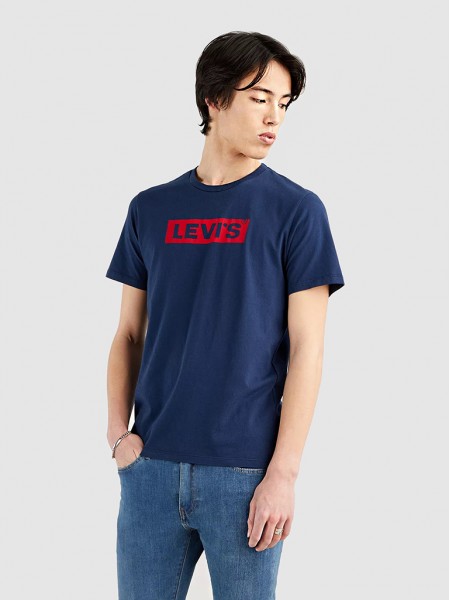 Camiseta Hombre Azul Marino Levis