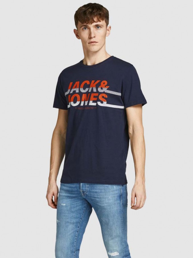 Camiseta Hombre Azul Marino Jack & Jones