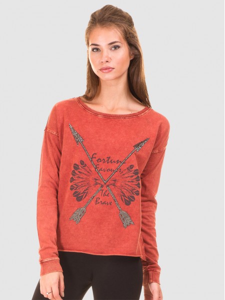 Sweatshirt Woman Red Vero Moda