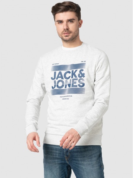 Sweatshirt Man Grey Jack & Jones