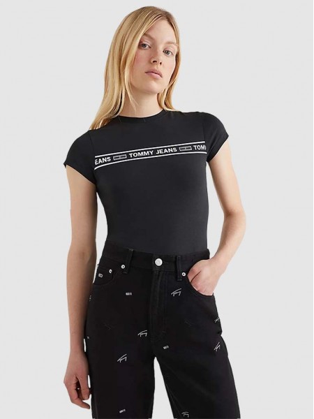Body Mulher Cut Out Taping Tommy Jeans