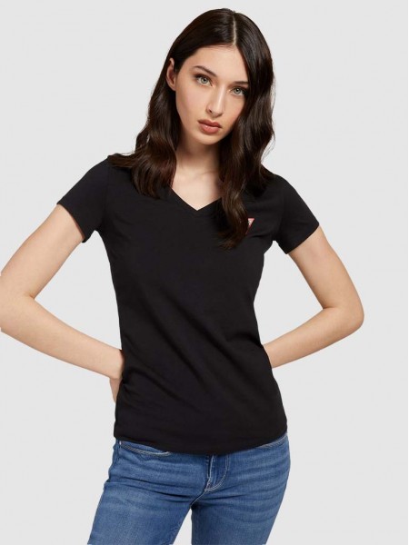 Camiseta Mujer Negro Guess